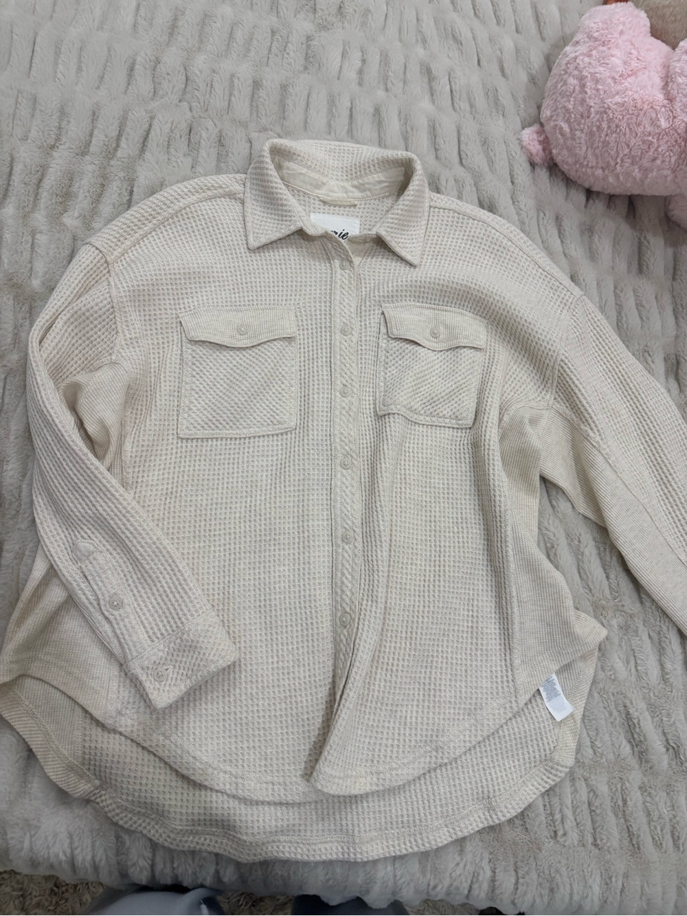 AERIE LUMBERJANE WAFFLE BUTTON UP SHIRT